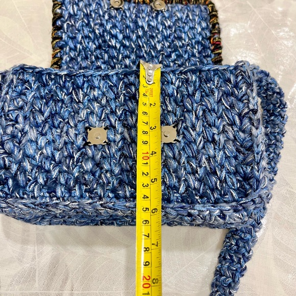 Stylish Blue Woven Women's Bag - Picture 9 of 13